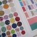 Washi Tape-Sticker Set-Japanese Masking Tape Stickers- Fabric Design Sticker Set-Deco Sticker Set of 136
