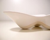 Porcelain "Futura" TRAY / DISH / BOWL Serving or Display - Ceramic Digital Craft Modern Mid-Century Design White