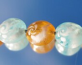 Iced Tea - handmade lampwork beads