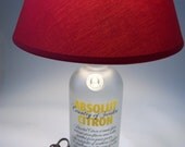 Absolute Citron Bar Lamp, Recycled Bottle Glass Lighting