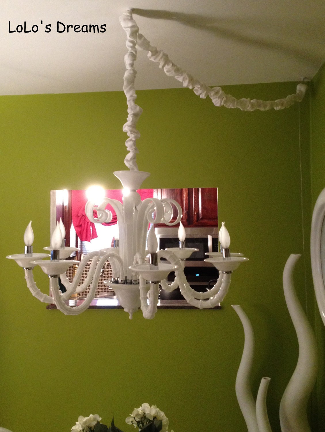 VELCRO - Super-Silk Chandelier 6 FT Chain/Cord Cover - Colors Available - LoLos Dreams