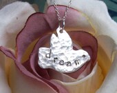Silver Bird Necklace, Dove Silver Necklace, PMC Silver Jewelry, PMC Silver Necklace,