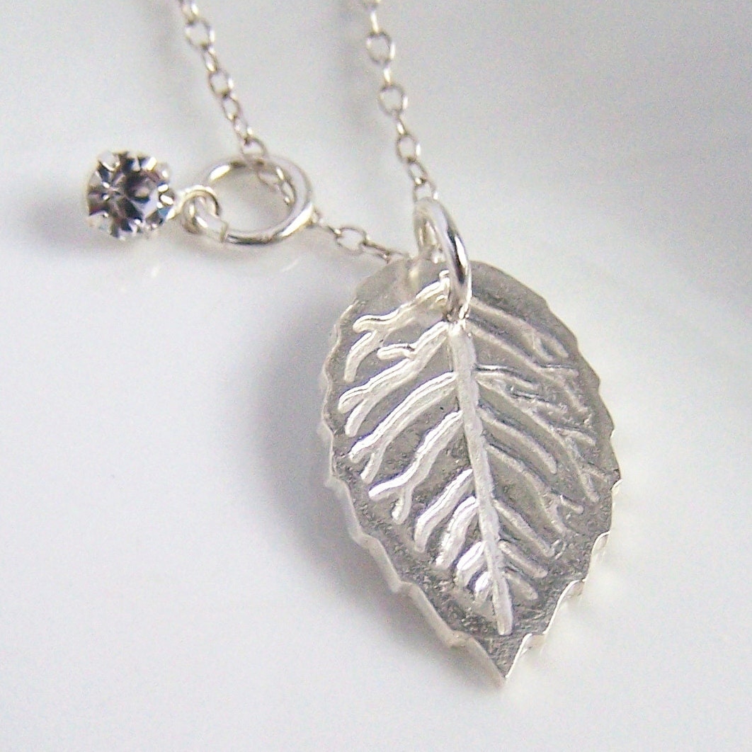 Silver Leaf Necklace - Artisan Silver Jewellery
