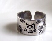 Owl Ring, Artisan Silver Jewelry and Keepsakes