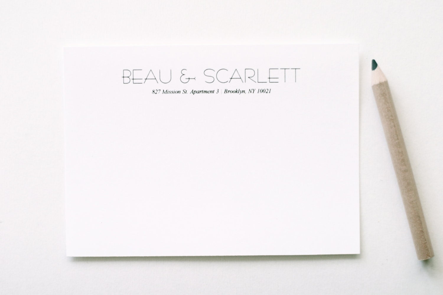 BEAU - Personalized Letterpress Stationery