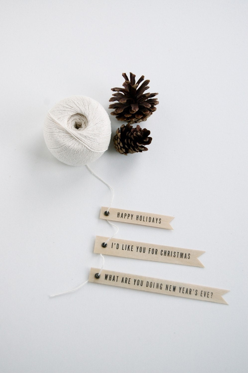 Letterpress Holiday Gift Flags