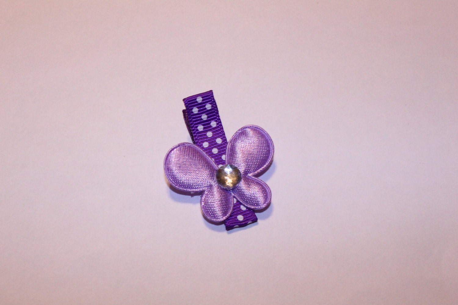 Purple Butterfly Hair Clippie/infant/toddler/girl/non slip