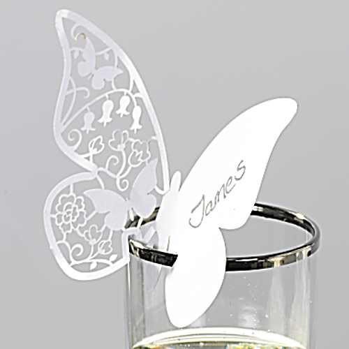 Custom listing for bodaeduynere - 250 Butterfly Paper Place Card / Escort Card / Wine Glass Card Paper for Wedding Party