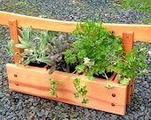 Japanese-style Western Red Cedar Herb and Plant Caddy w/ 3 Planter Boxes (Windowsill)