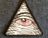 Eye of Providence Seeing Red Iron on Patch