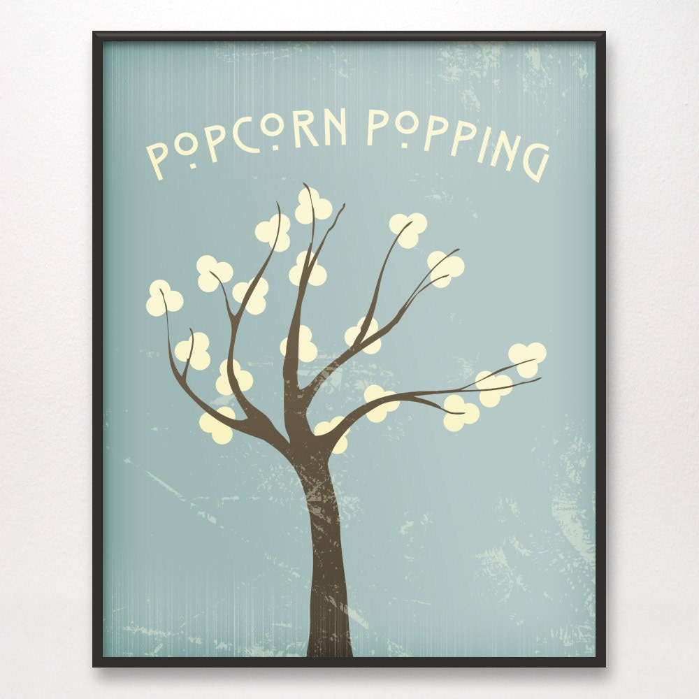 8x10 Popcorn Popping Art Print LDS Mormon