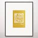 11x14 Be Kind Hard Battle Plato Art Print Mustard Yellow