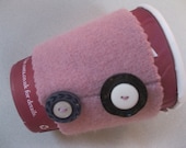 Cup cosy for take away paper coffee cups-Baby pink