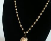 Bronzed Dahlia Necklace