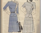 Advance 1940s 2 piece dress pattern with scarf