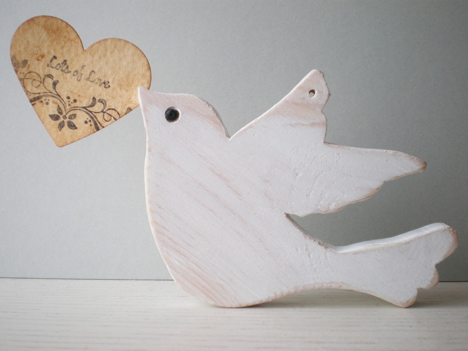 Little Wooden Bird  - unique cake topper, wedding center piece,decoration,customize