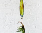 10% SALE - Neon Yellow Salmon Lure Spinner Hook Air Plant Garden
