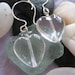 Quartz Crystal Heart Sterling Earrings