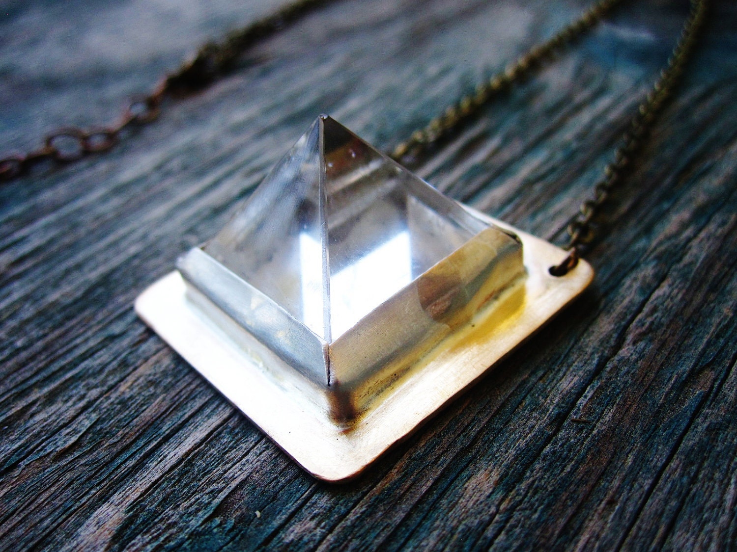 Crystal Pyramid Necklace