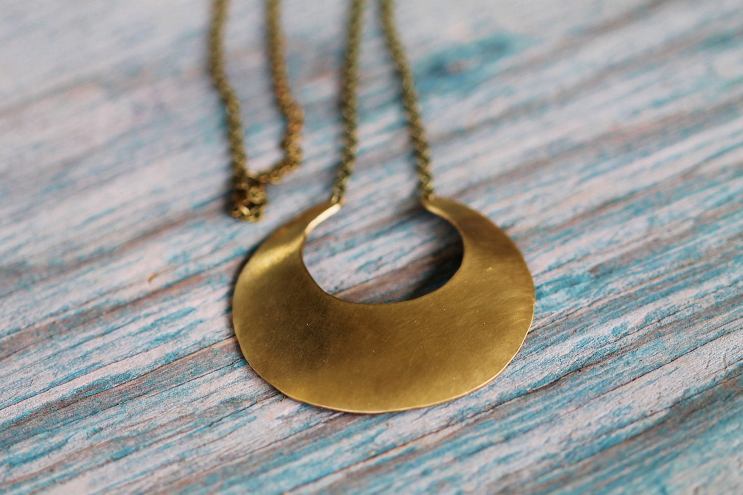 Crescent Shield Necklace
