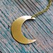Quarter Moon Pendant Necklace