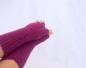 Maroon Half Finger- Fingerless Gloves-READY TO SHIP