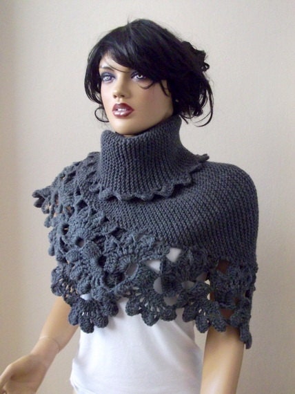 Dark Gray Triangle Shawl
