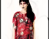 Skull dress tunic - day of the dead - psycho-billy clothing