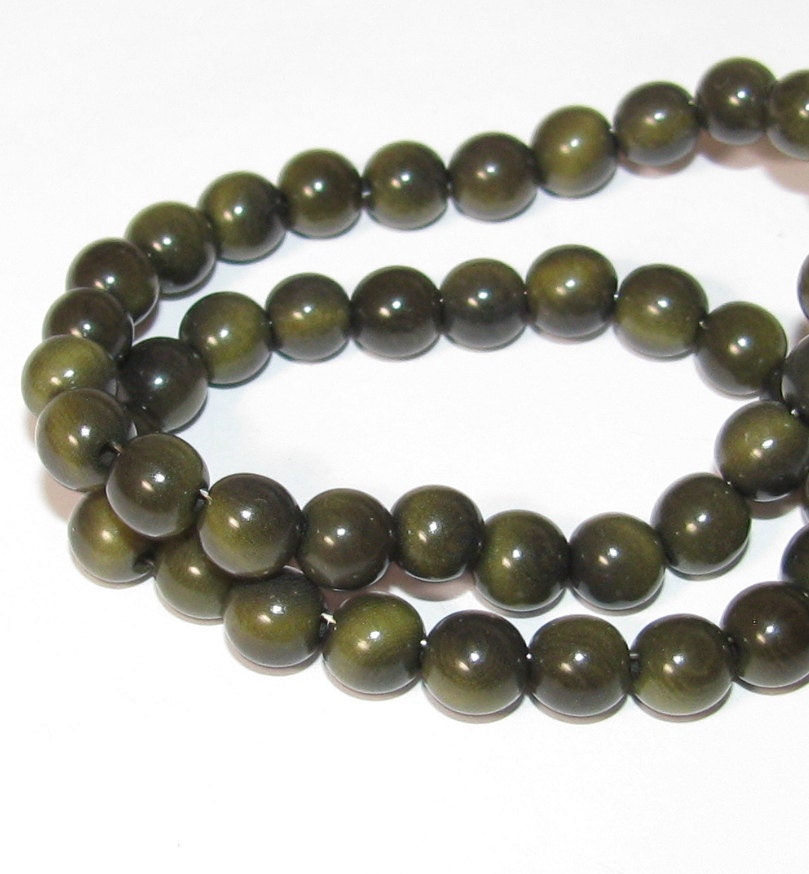 25 Avocado Green Tagua Beads Rounds, 5mm, Vegetable Ivory Beads, Eco Friendly Beads, Tagua Nut Beads, Natural Beads, Organic Beads, EcoBeads