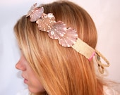 2 in 1 - Medium Shell Natural Pink Mermaid-Inspired Seashell Convertible Crown & Waist Belt
