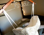 CLASSIC STYLE - Custom Wire Hanger - Custom Bride Hanger - Brides Personalized Hanger - Bridal Hanger - Bridal Dress Hanger - Wedding