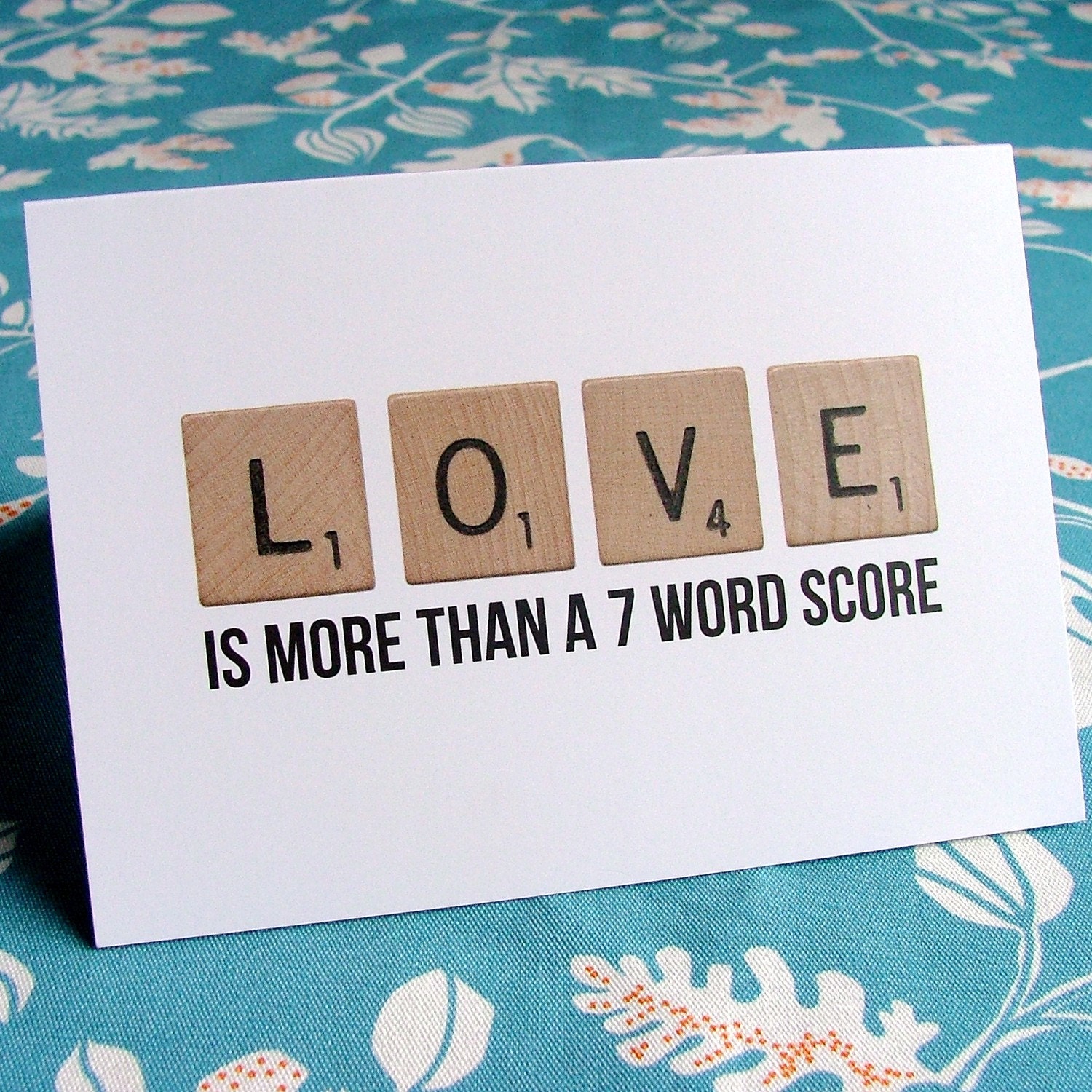Love Scrabble Valentine's Anniversary Card