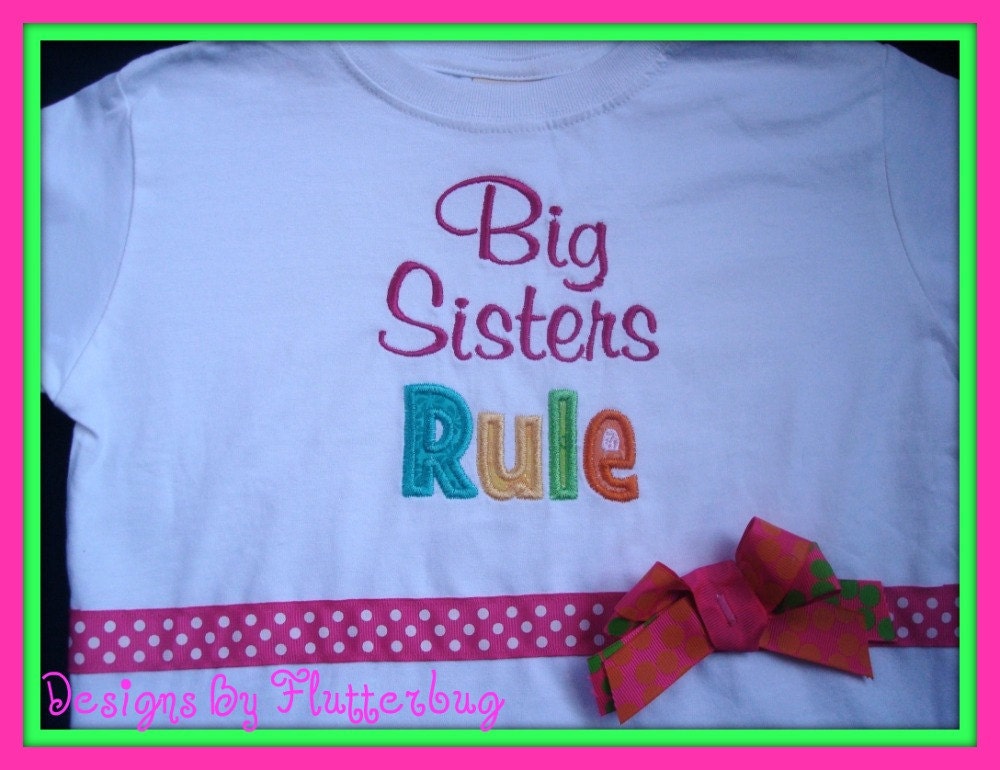 SIBLING Shirts - Big Sisters Rule and Little Brothers Drool