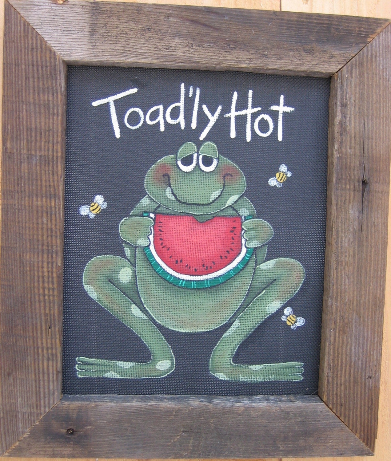 Tole Painting Pattern, Toad with Watermelon, Summer Time, Saying Toad'ly Hot, DIY