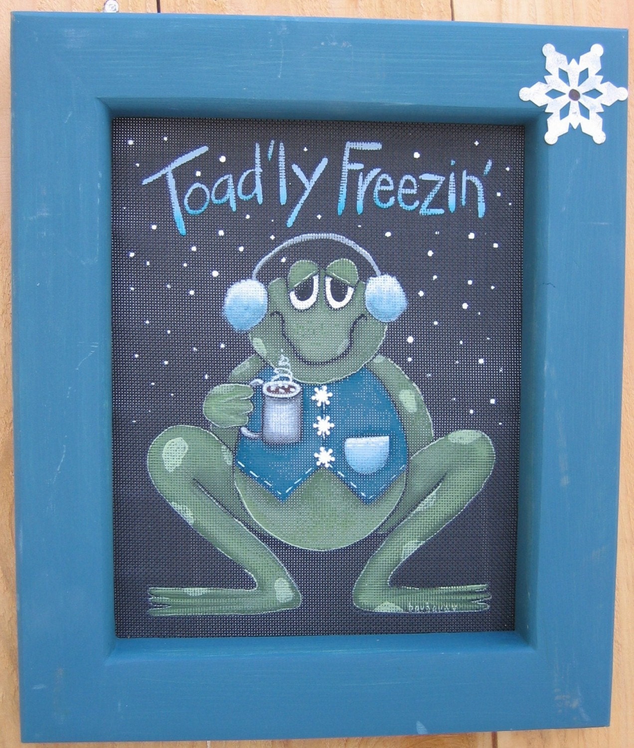 Toad'ly Freezin' Tole Painting Pattern, Winter Time, DIY