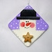 Tole Painted, White Snowman with Black Hat, Christmas Ornament, Square Wood Shape