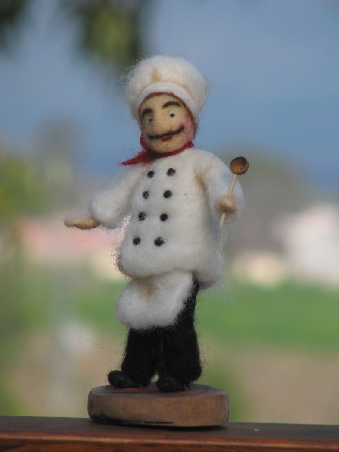 Needle felted chef/cook, the best way to say: I like what you cook for me