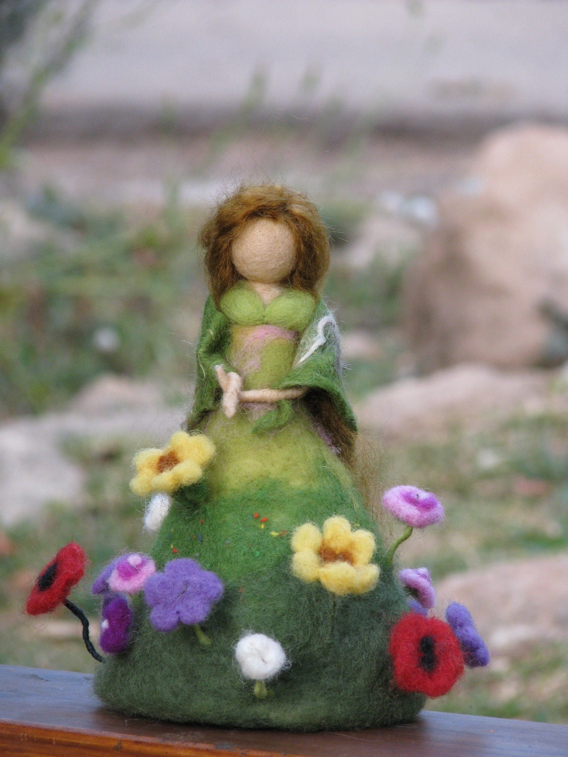 Summer is on its way Needle felted doll Waldorf inspired