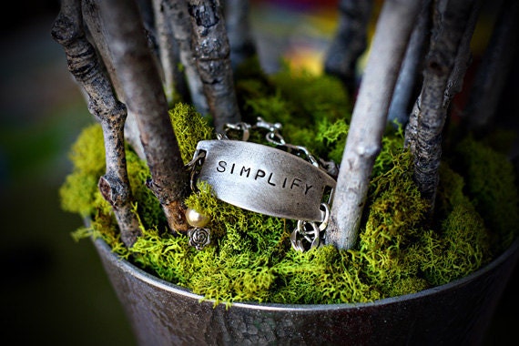 WORD of the YEAR Custom stamped Bracelet