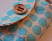 keychain clutch - polka dots