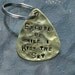 Hand Stamped Brass Guitar Pick Keyring - Excuse Me While I Kiss The Sky - Jimi Hendrix Purple Haze Lyrics By Inspired Jewelry Designs