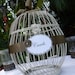 Birdcage Wedding Card Holder in an Beige finish with Brown Accent details