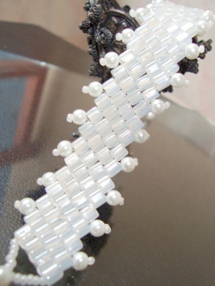 Bridal Party Jewelry, Bridal Beadwoven Bracelet, Bridesmaid Jewelry
