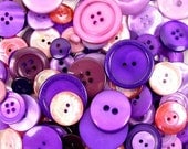 Assorted Buttons Purples Purple Mixed Buttons Button Collection Assortment Amethyst Violet Lavender Plum