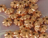 36 Vintage Copper Coated Saucer Bead 6mm Made in 1970 or earlier