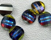 2 - 10mm RARE Vintage Volcano Swarovski Pagoda 5107 Beads - made in 1960s or earler10mm