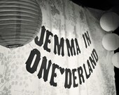 One-derland Party Banner- 1st Birthday Celebration- Custom Name
