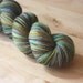 Hand Dyed Yarn / Green Gold Turquoise / Merino Wool Silk Lace Weight Luxury Yarn / NEW