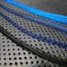 The Blues - 4 Feather Hair Extensions with crimp beads or clip, black, navy blue, blue, blue grizzly