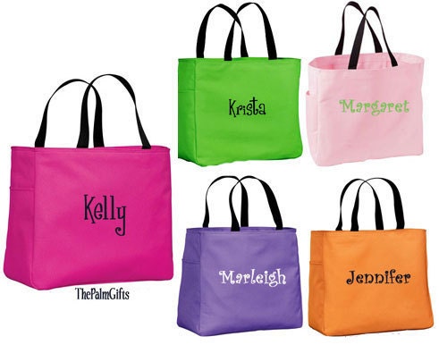 CLASSIC Monogrammed Pool Bags or Personalized Beach Tote Bags from The Palm Gifts